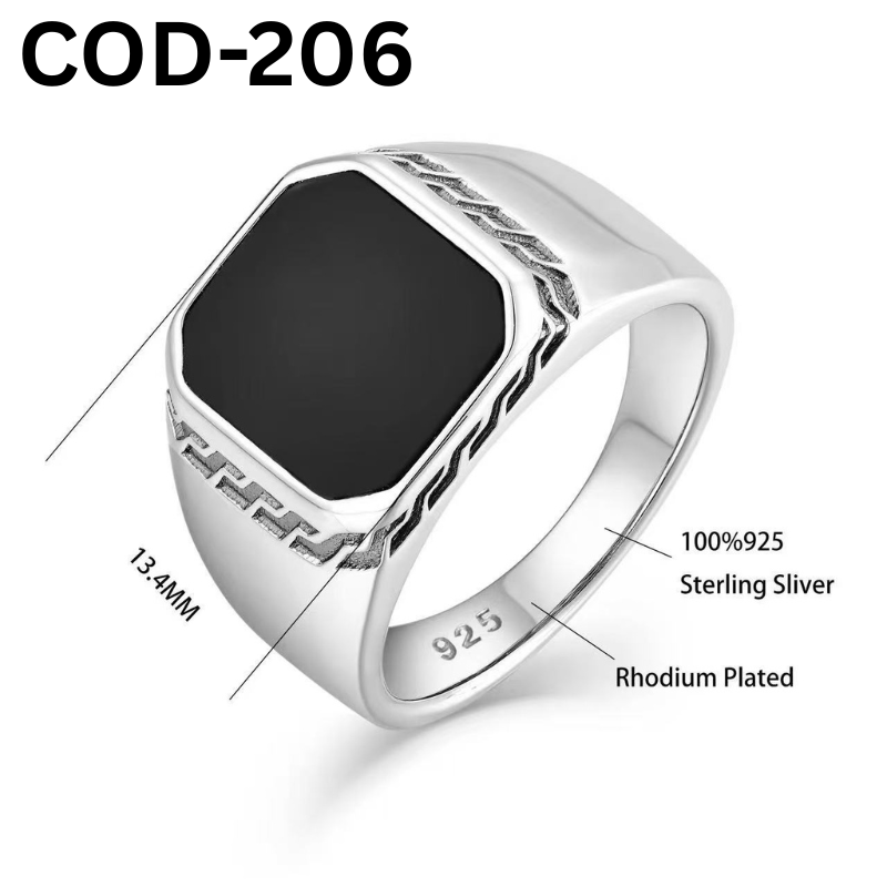 Retro 316L High Quality Zirconia Finger Ring For Men 206